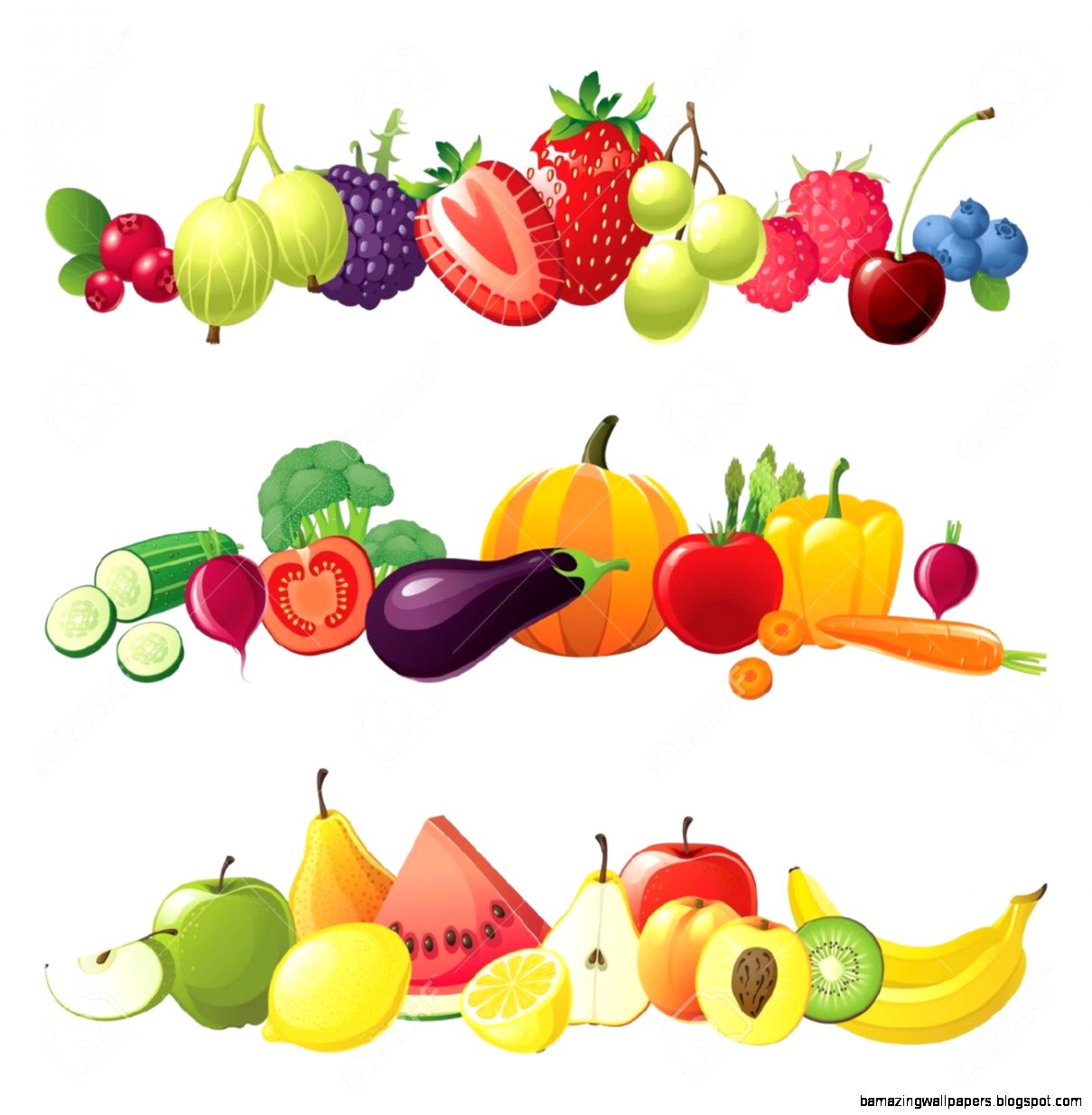 Fruits Vegetables And Berries Vector Borders Royalty Free Cliparts Fruits Vegetables And Berries Vector Borders Royalty Free Cliparts