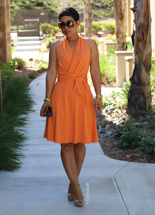 DIY Peach Dress + Pattern Review B5886 Fashion, Lifestyle, and DIY