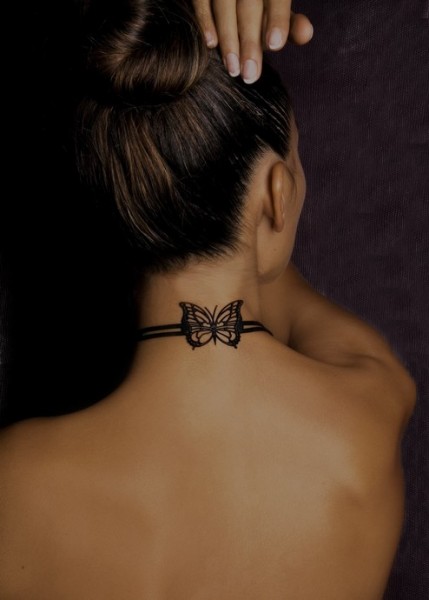 neck back tattoos