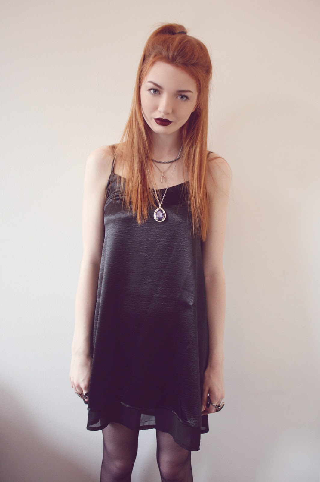 Outfit Of The Night Black Slip Dress Hannah Louise Fashion