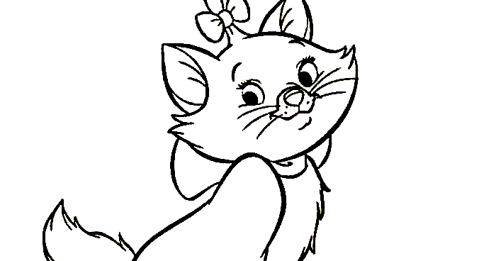 Printable Coloring Pages: Cute Lady Cat Coloring Pages