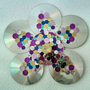 Flores Flor+lembran%C3%A7a+primavera+cd+dvd+reciclagem