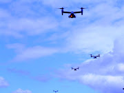 This was the support Aircraft for the 4 osprey Aircraft that arrived an hour . (osprey)