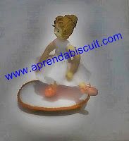 Aprendendo biscuit Boneca bailarina em massa de biscuit