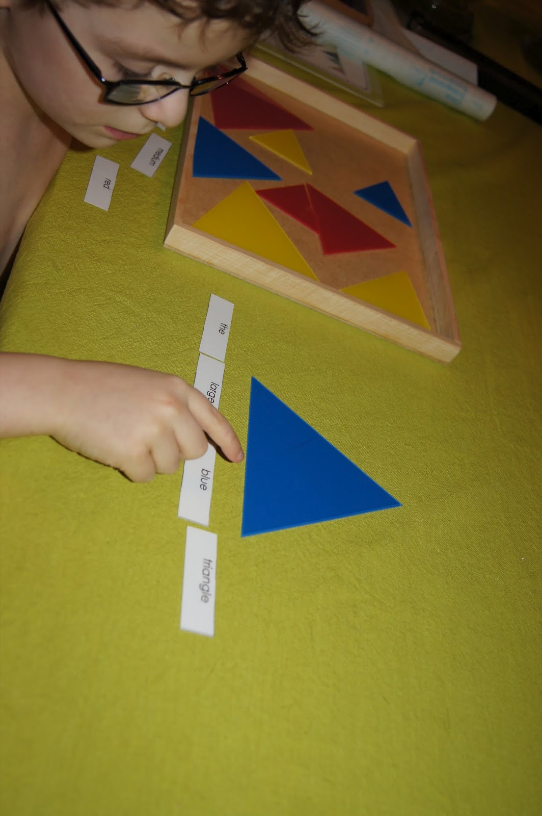 Detective Triangle Game, Montessori Grammar & Language At Home