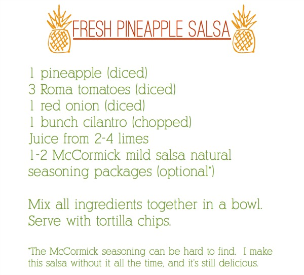 Fresh Pineapple Salsa @ Blissful Roots