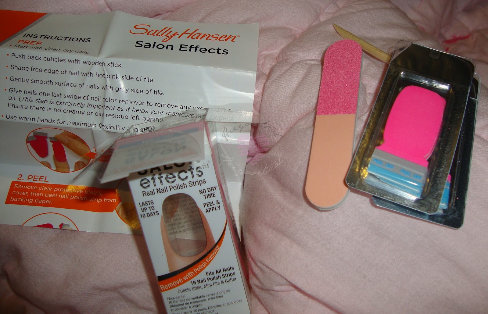 They give 16 nail polish strips that vary in sizes to fit every nail size,