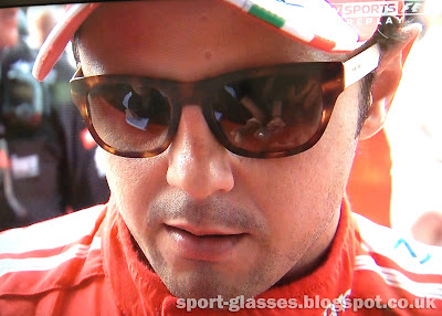 Felipe Massa wearing Italia Independent Sunglasses at the Chinese GP 2013