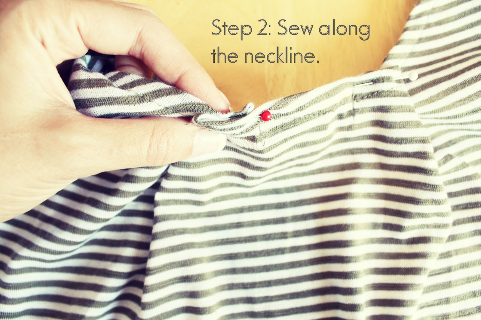 THE SISTERS BLOG how to take in a neckline