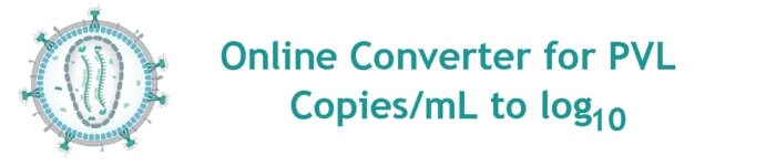 Online Converter -PVL Copies/mL to log10