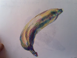 banana in coloured pencil