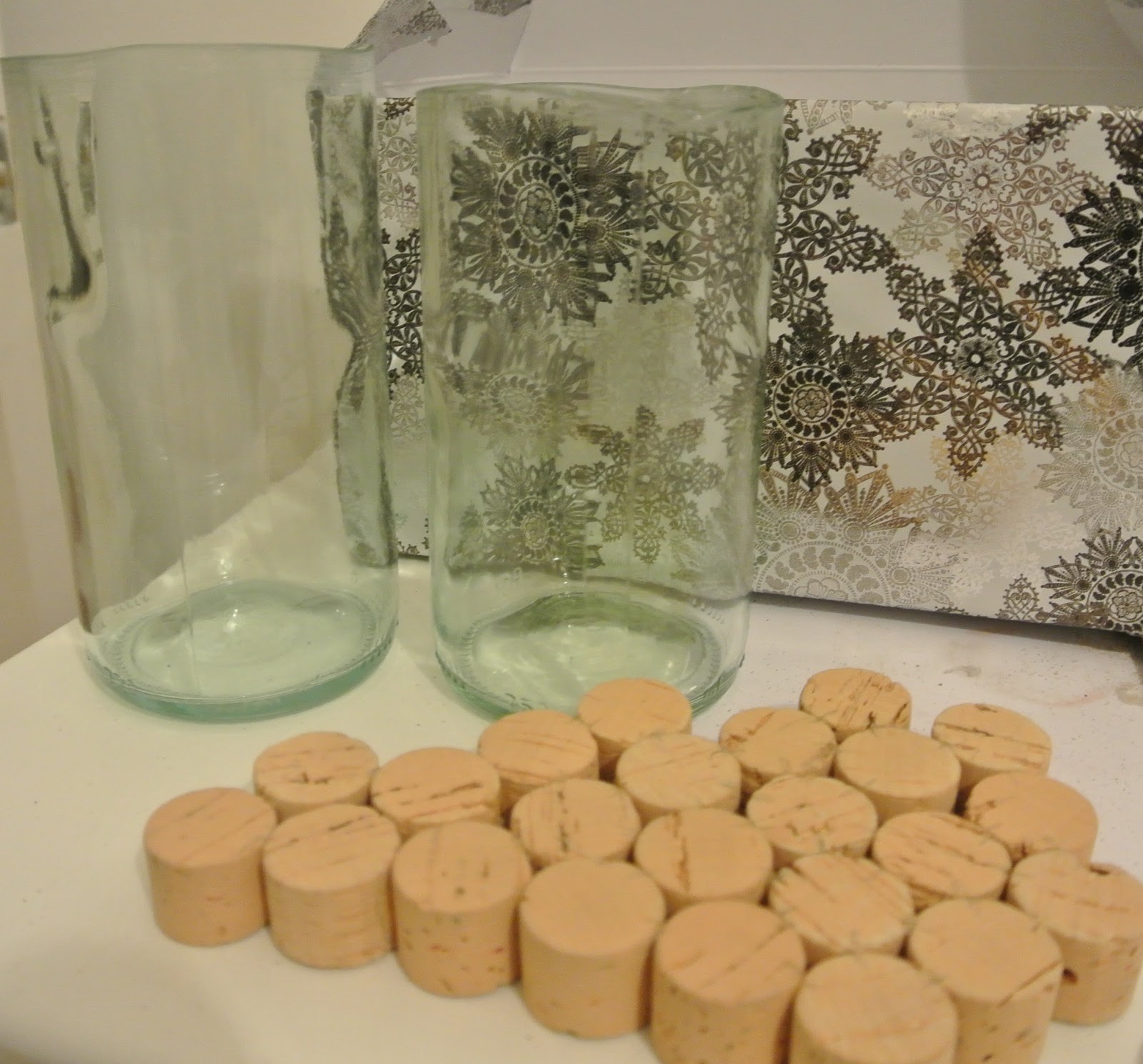 Cork wine bottle coaster.