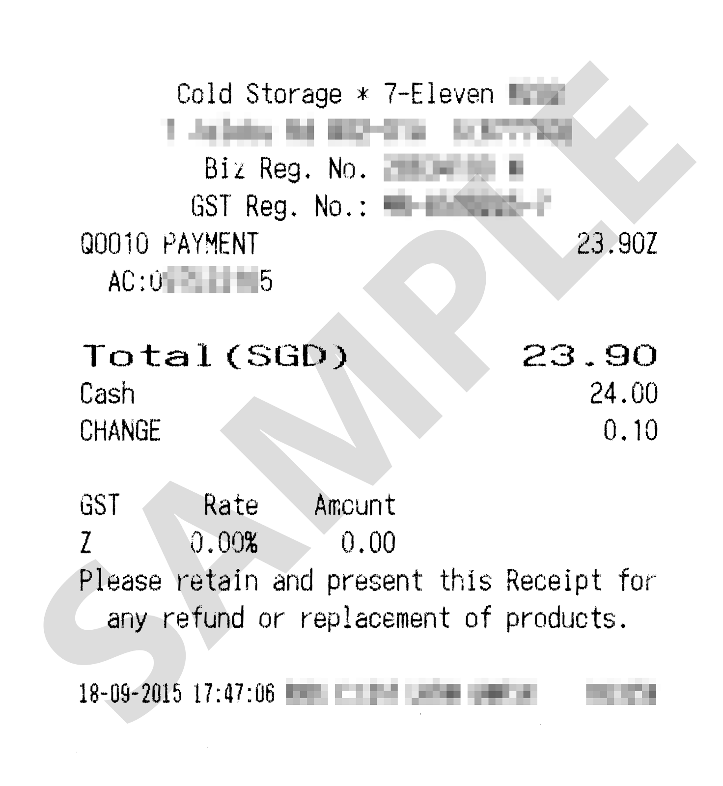 The World of Jun Xian My Qoo10 7Eleven/Convenience Store Payment