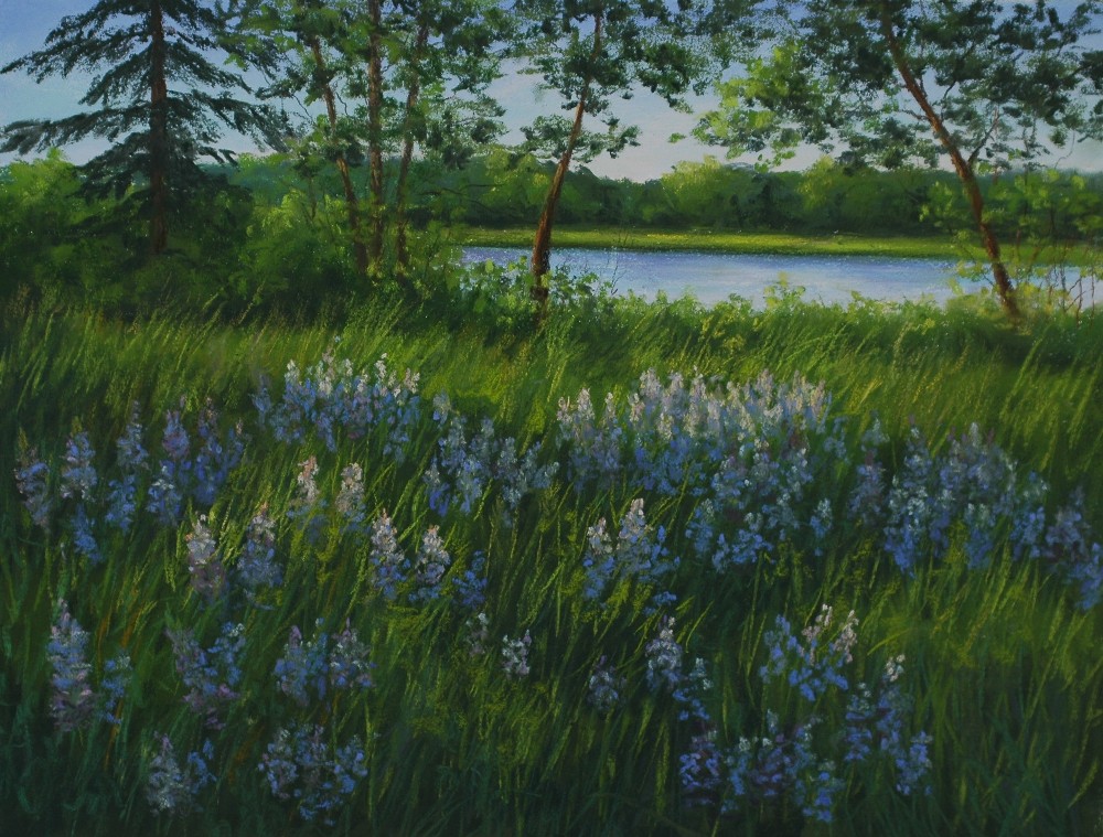 Pastel Landscape Paintings By Susan Klabak KARNER BLUE MEADOW PAINT