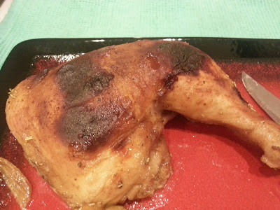 Chicken legs baked in a honey mustard sauce that is primal and paleo