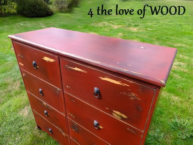 4 the love of wood TIPS FOR DISTRESSING primer red dresser