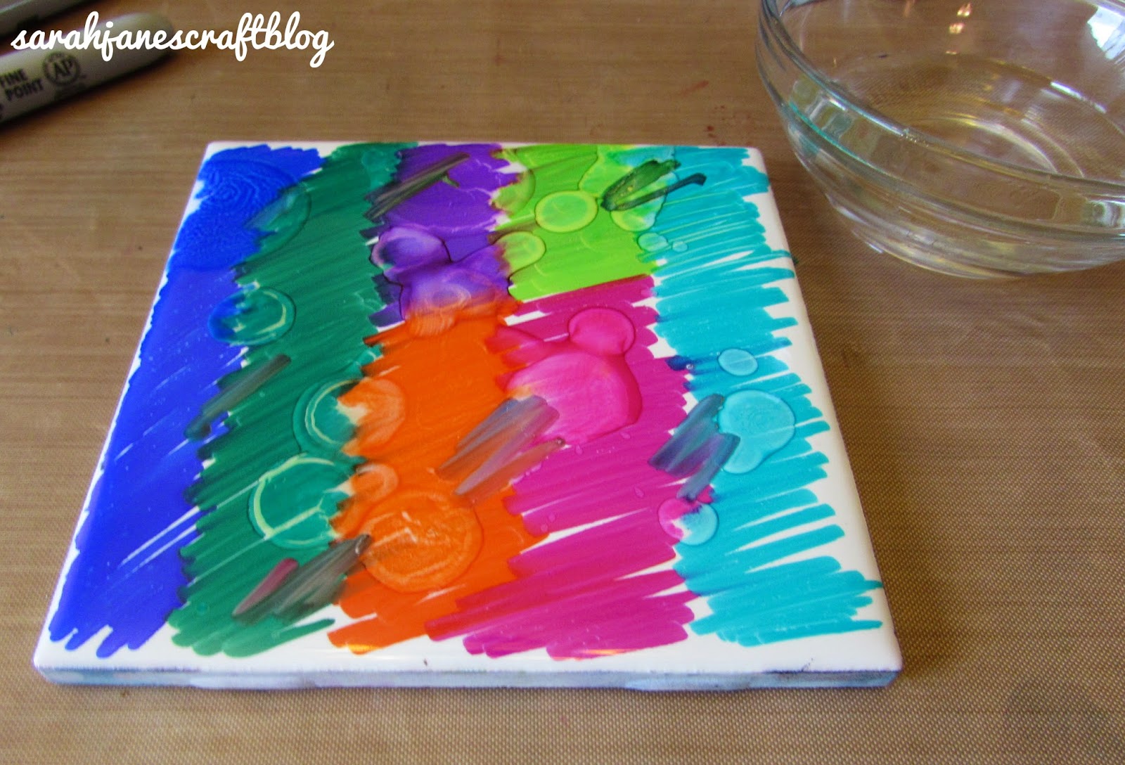 Sarah Jane's Craft Blog Sharpie Tile Coasters