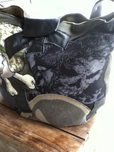 Handbag made from clothing worn by Aaron Lewis
