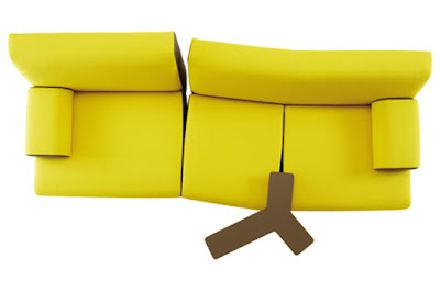 Elegante Sofá de color Amarillo