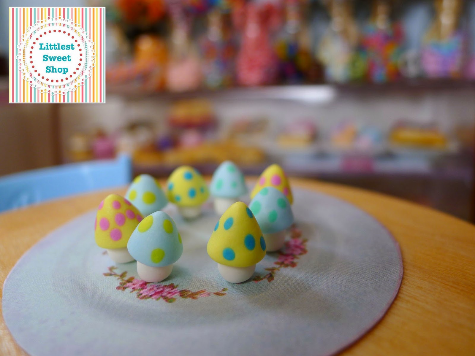 Littlest Sweet Shop New in Marshmallow mushrooms, flumps and white