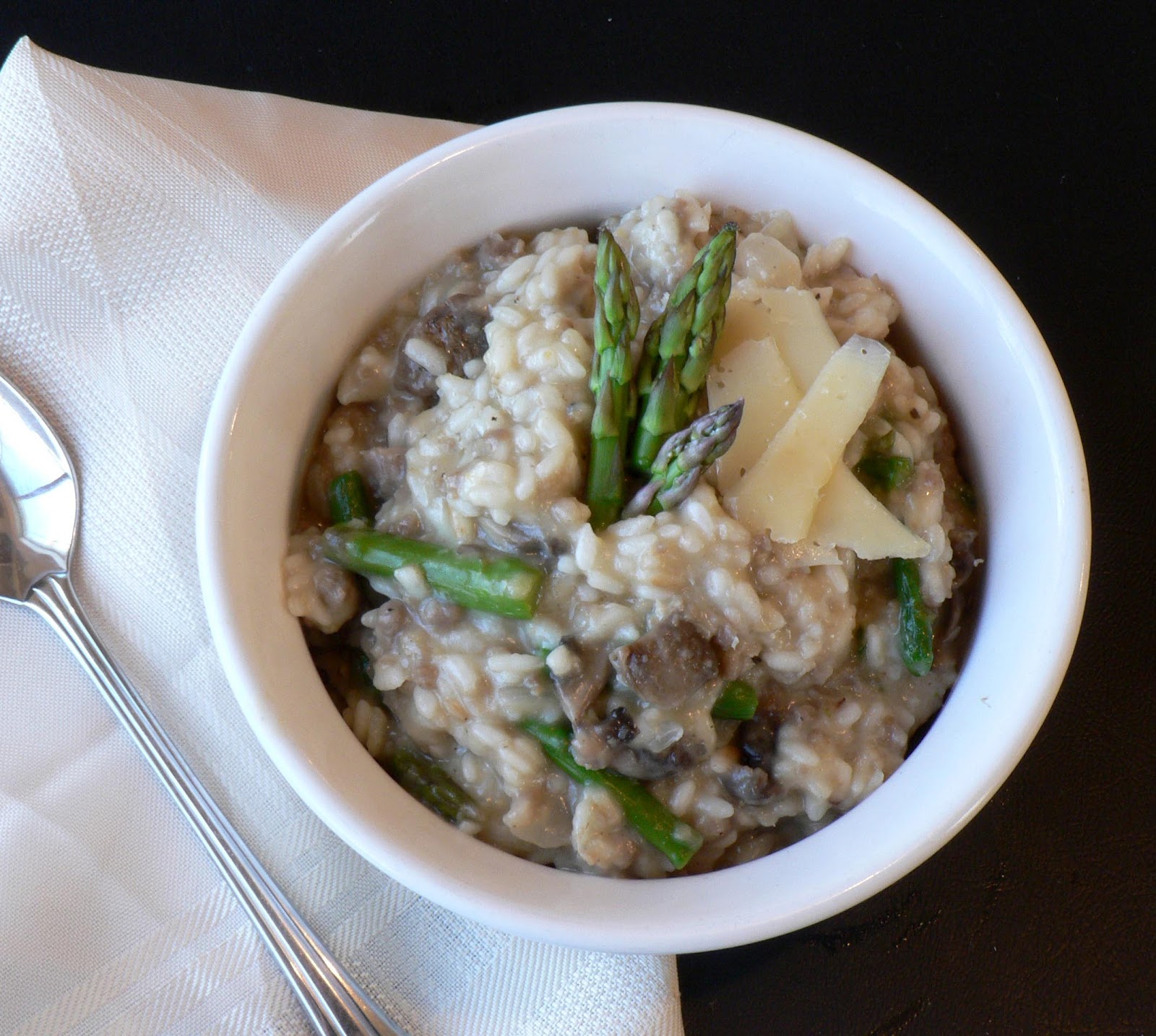 Sausage Asparagus and Mushroom Risotto Bless This Mess