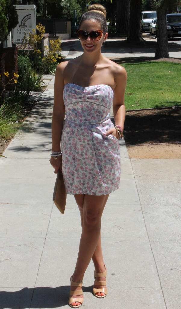 Carrie Bradshaw Bun with Summer Dress.