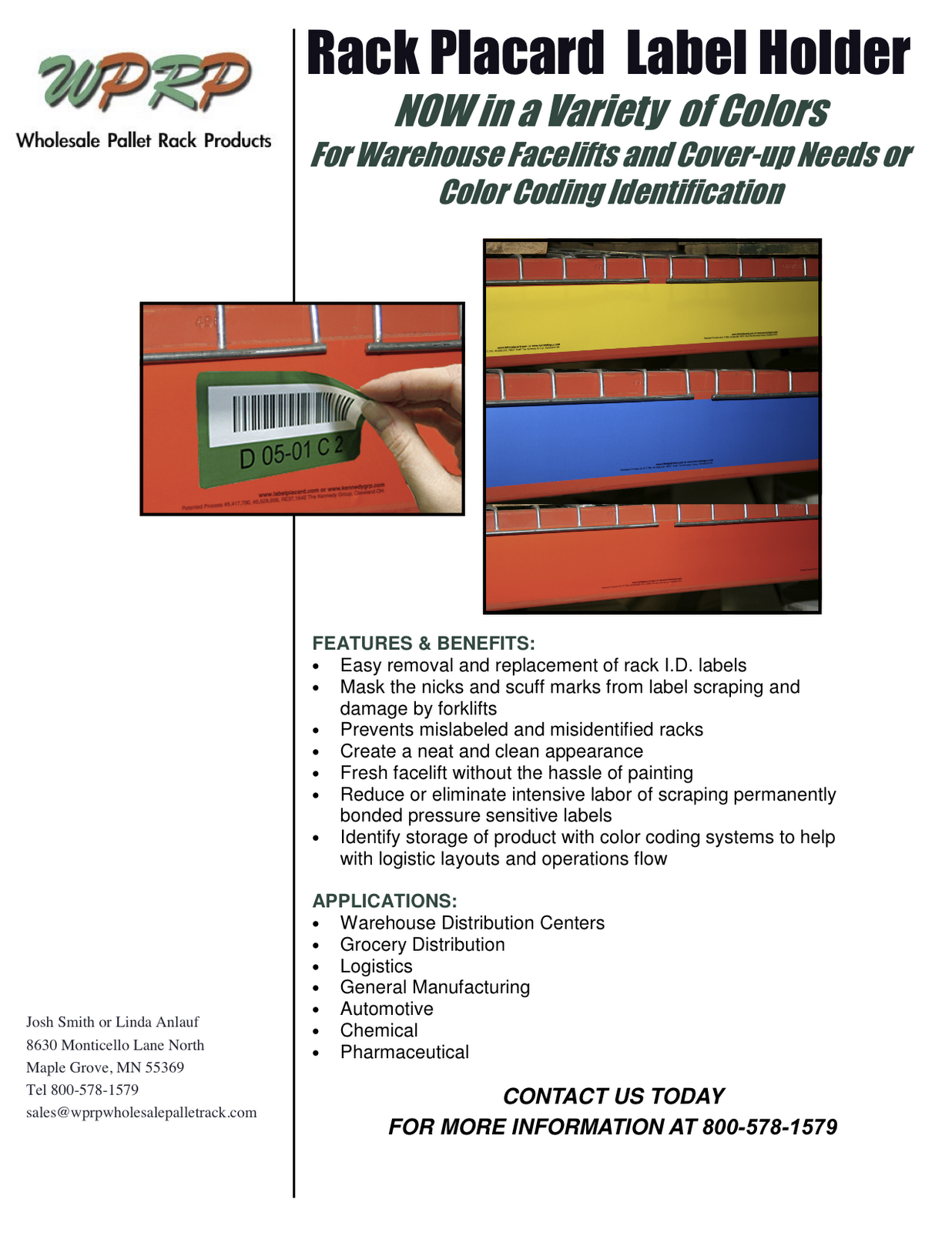 Warehouse Safety Pallet Rack Load Capacity Labels
