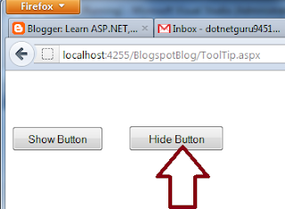 asp.net Button Show or Hide Example