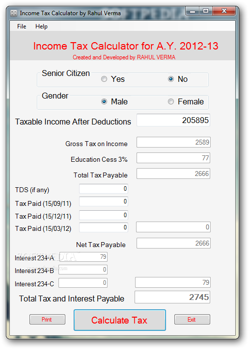 income tax new software free download