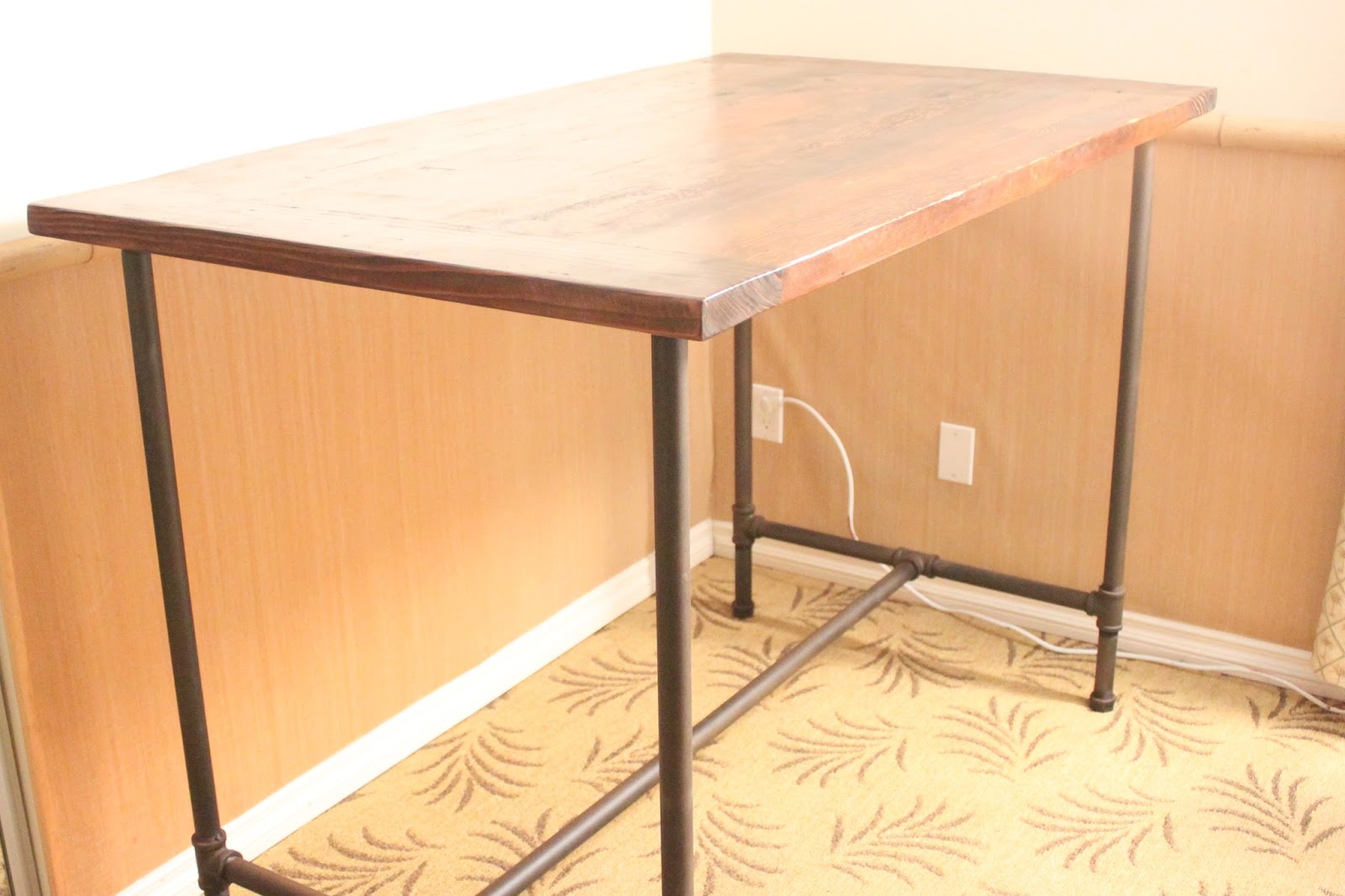 The Polish Carpenter Trestle Table and Reclaimed wood standup desk