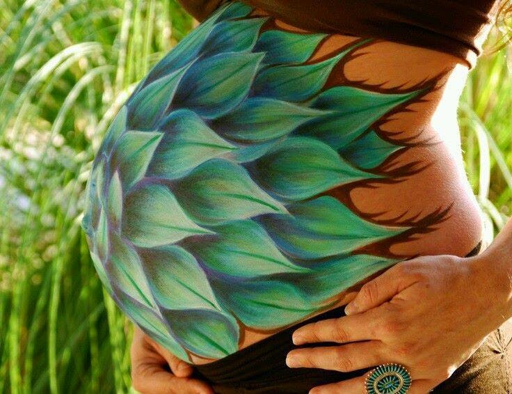 amazing pregnant belly paintings