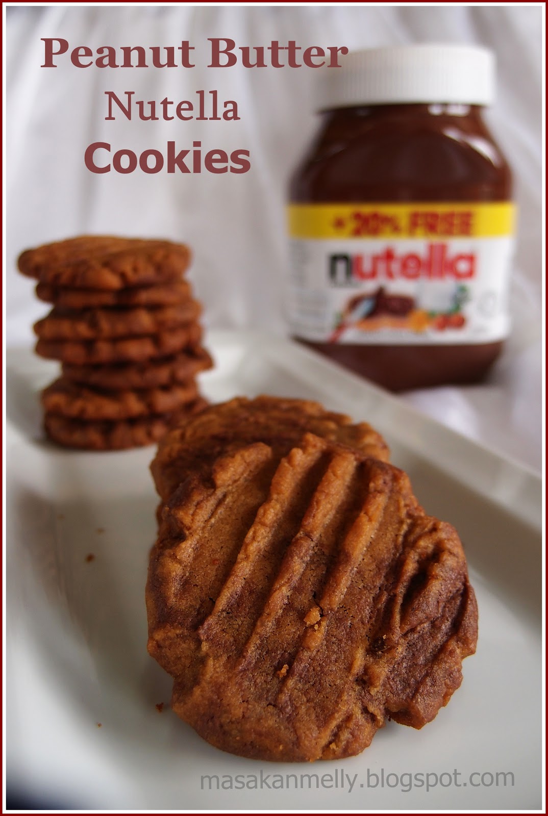 Masakan Melly Peanut Butter Nutella Cookies ( Repost )