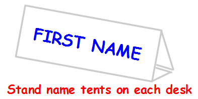 Free Templates to Make Folded Name Places Microsoft office tent card template