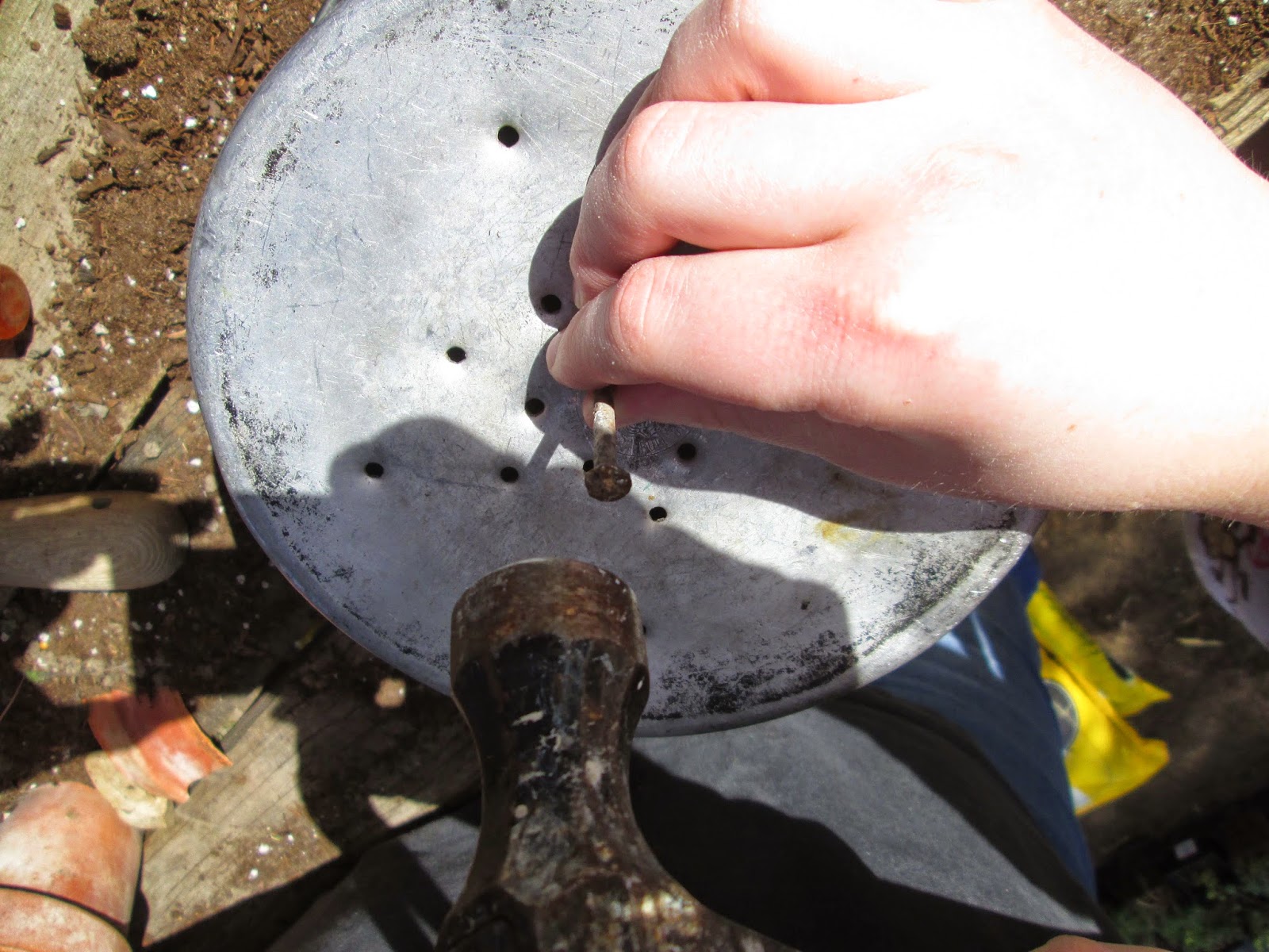 My DIY Vintage Garden How to turn metal containers into a planter