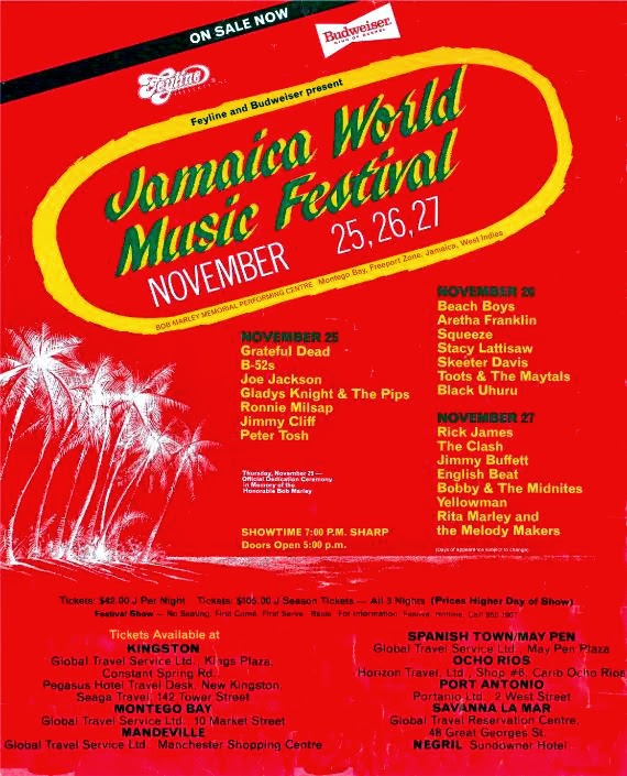 Marco On The Bass: Jamaica World Music Festival in November 1982