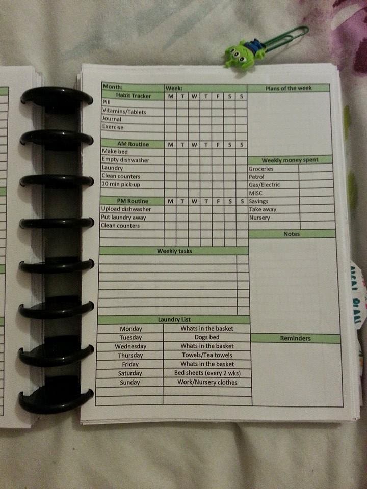 Organise your Life & Mind A5 Weekly Inserts for my ARC Planner