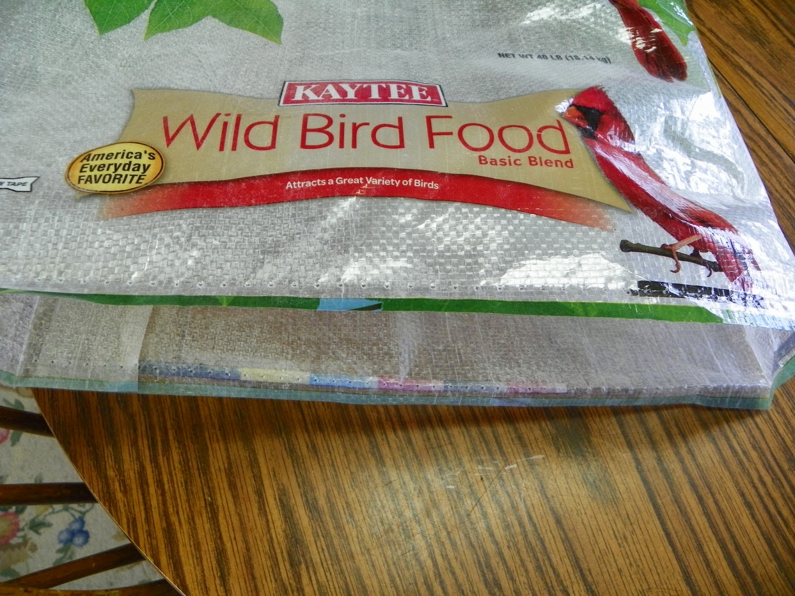 Dicky Bird's Nest Re Purposed Bird Food Bag