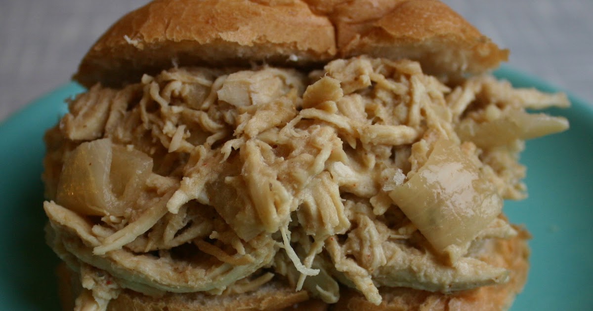 My Retro Kitchen Mustard and Vinegar BBQ Pulled Chicken in a Slow Cooker
