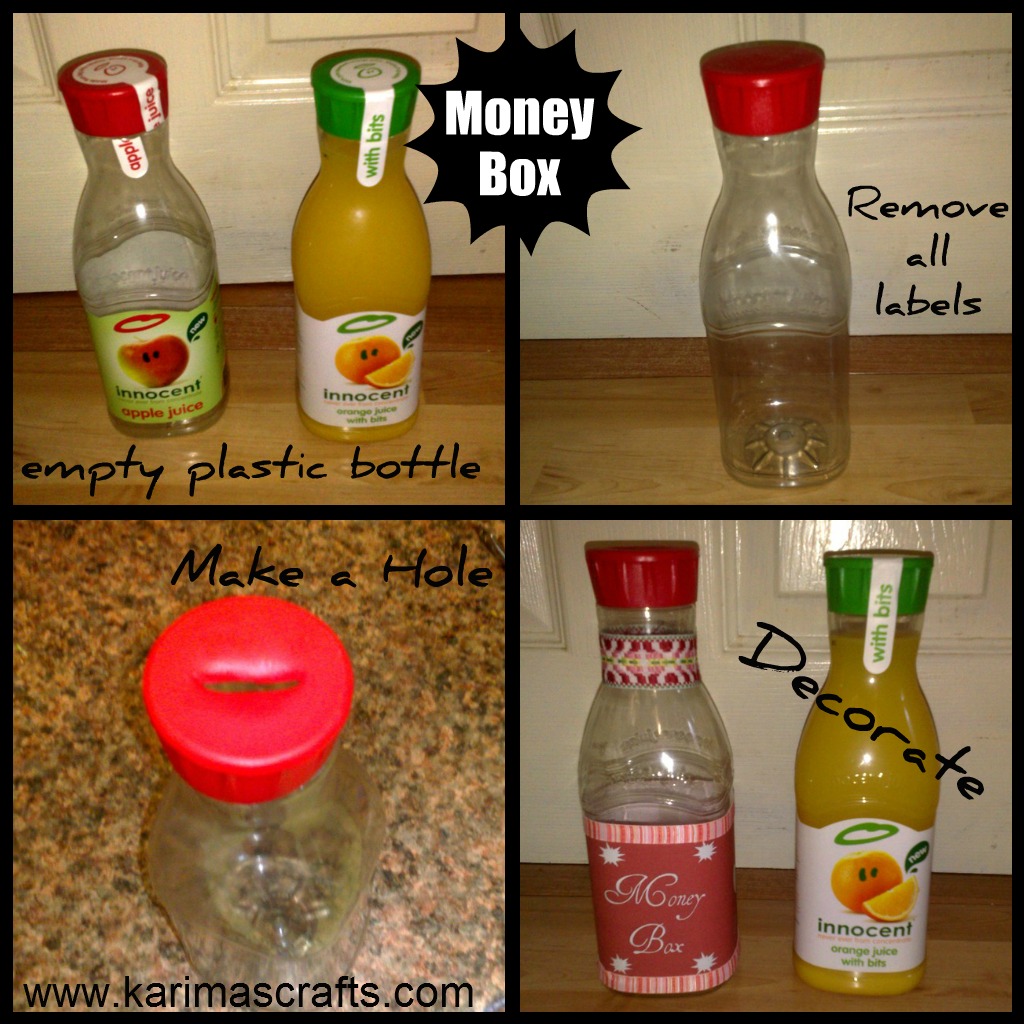 Karima's Crafts Money box from a plastic bottle great upcycling idea