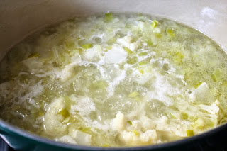 Making cauliflower soup