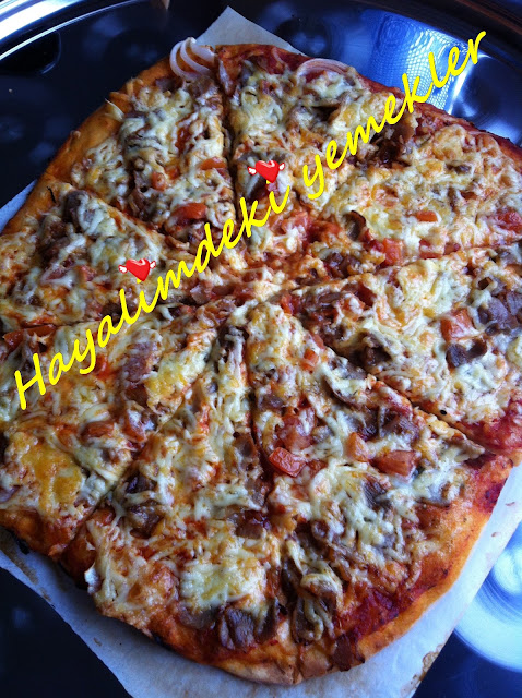 Dönerli Pizza Tarifi,resimli Dönerli Pizza nasil yapilir