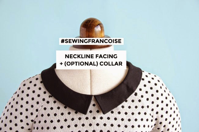 Sew neckline facing + collar