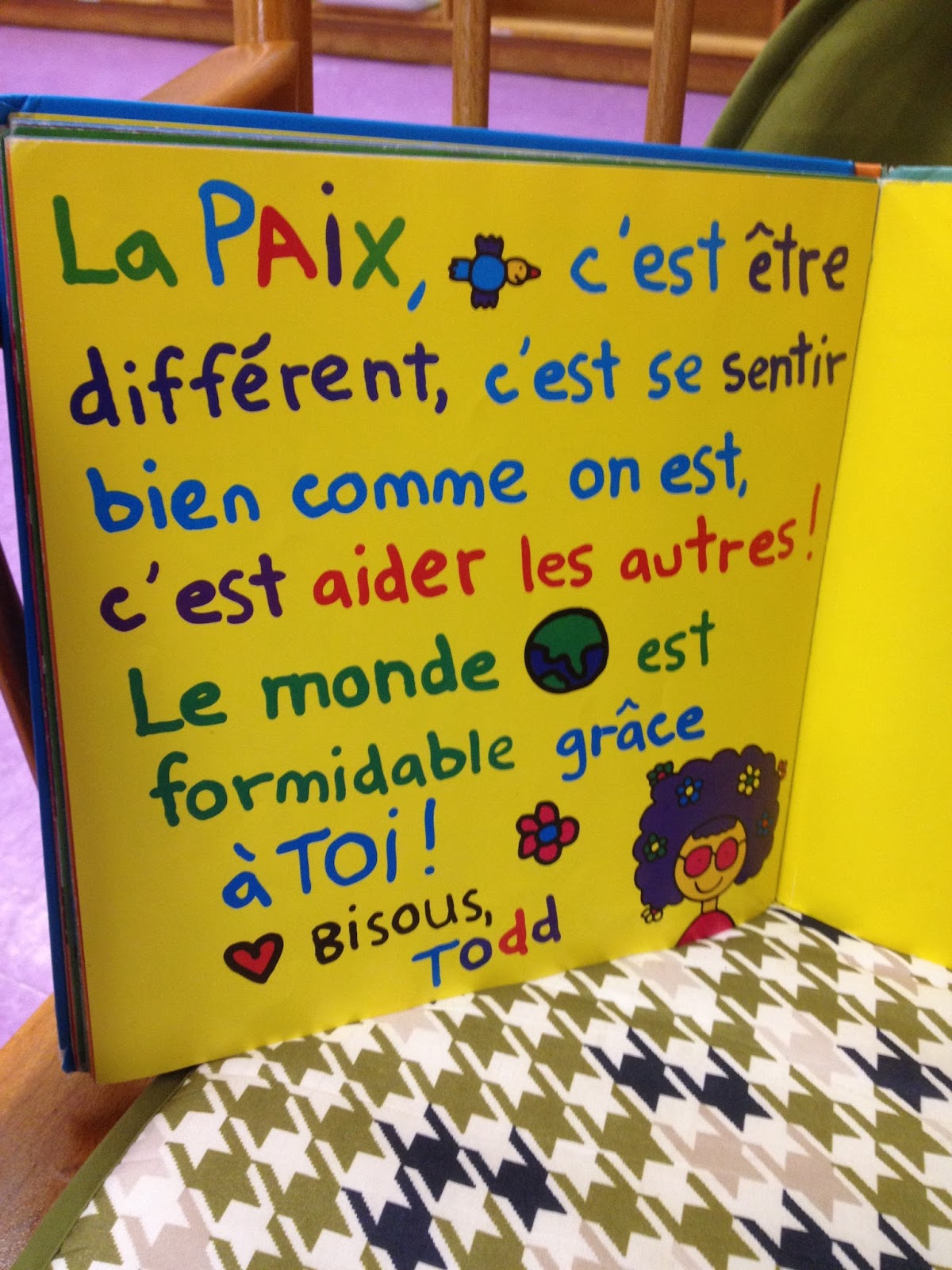 La classe de Mme Bensalam C'est quoi la paix?