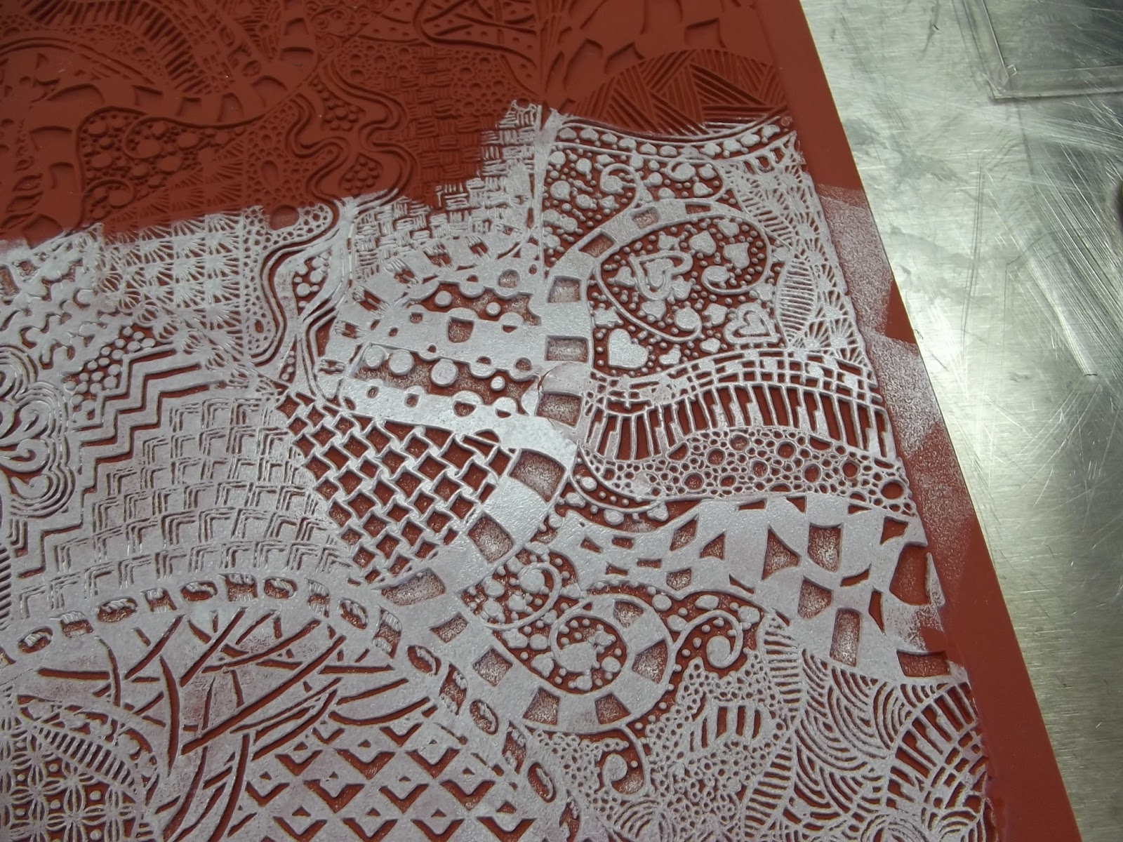 Etching Copper Pipe and Blanks with Zentangle Stamp