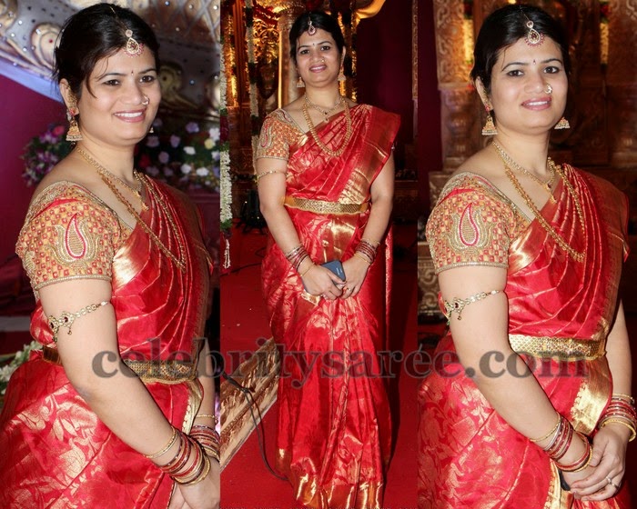 Wedding Sari with Chic Designer Blouse
