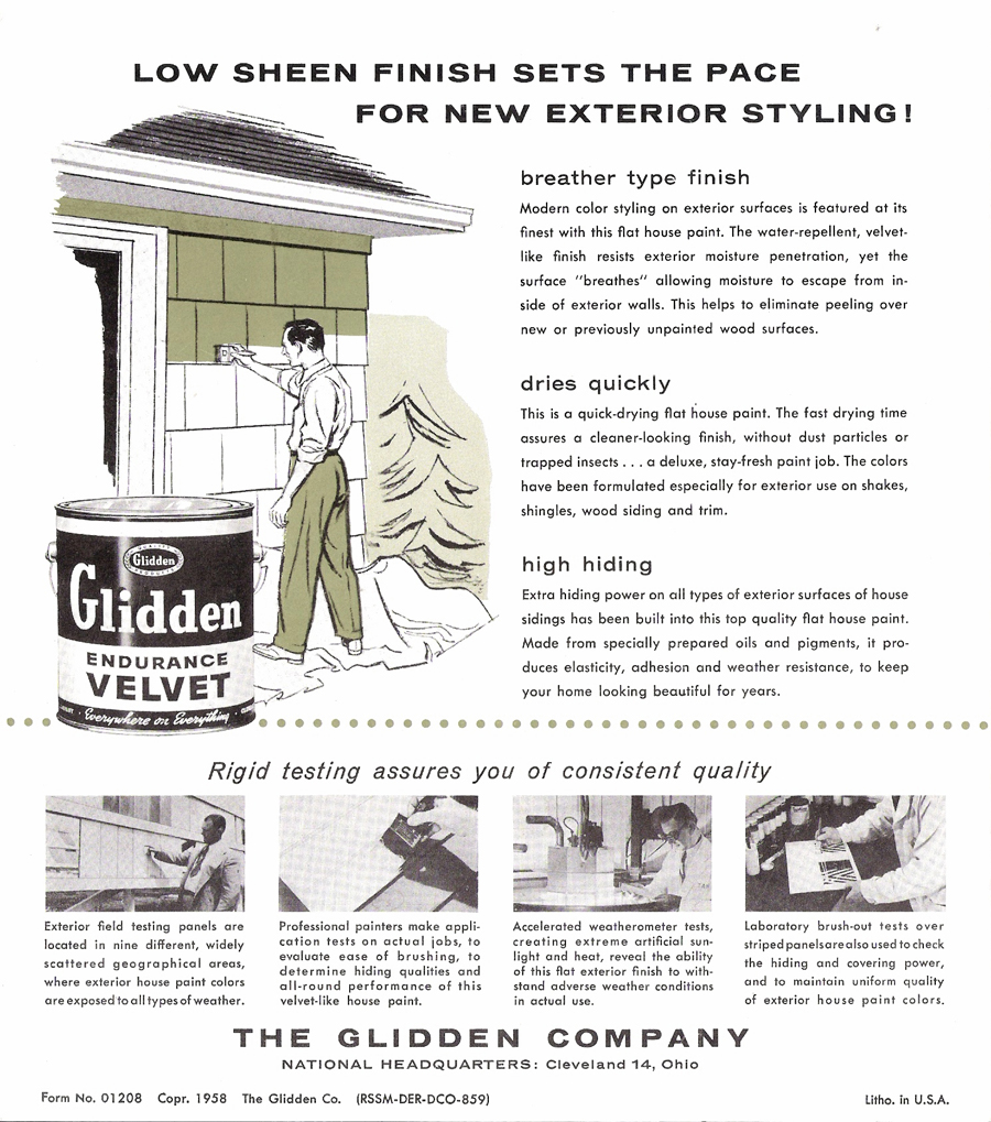 The Sunshine Grove 1950s Glidden Exterior Paint
