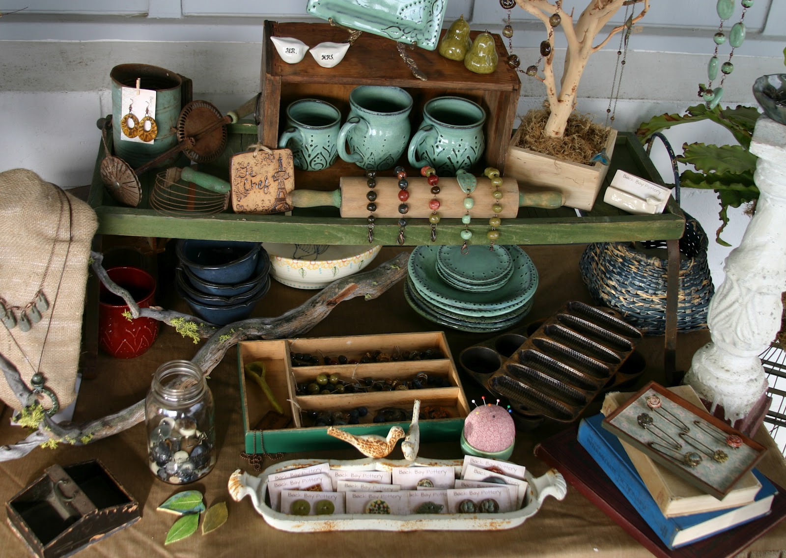 Back Bay Pottery Craft Show Booth Display