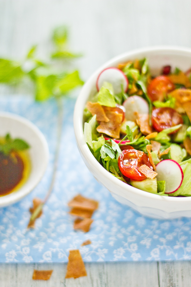 Pomegranate Molasses and Arabic Fattoush Salad