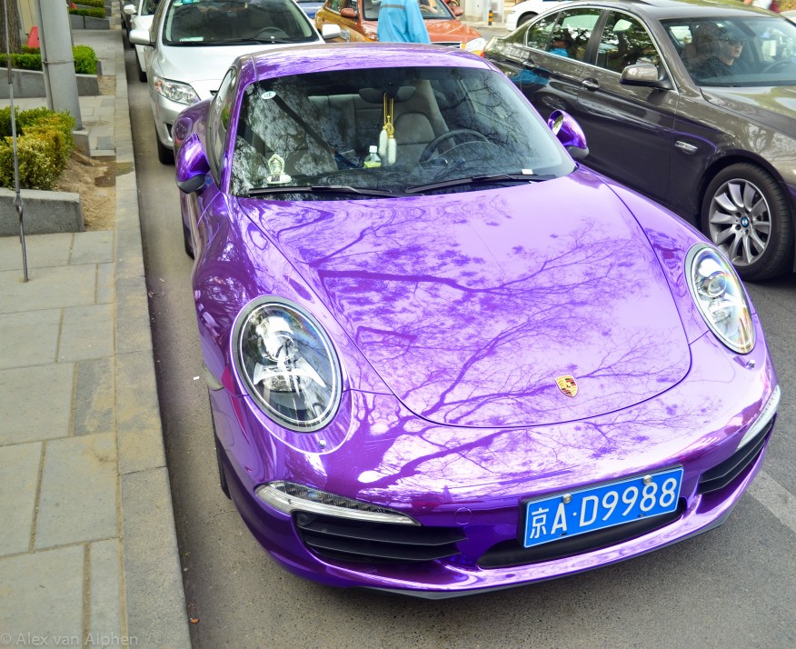 Shining Purple Porsche 991 Carrera S In China