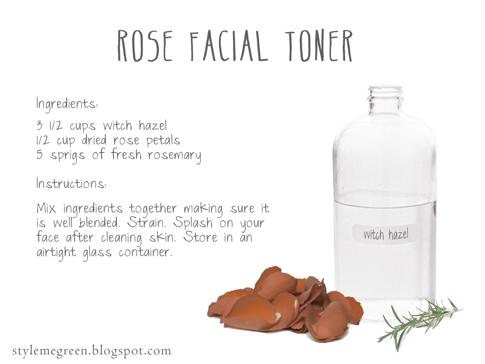 Style Me Green ROSE FACIAL TONER